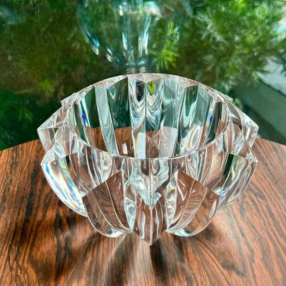 Vintage Judith Kruger Faceted Lucite Bowl – Grainware/Tiara Acrylic Centerpiece